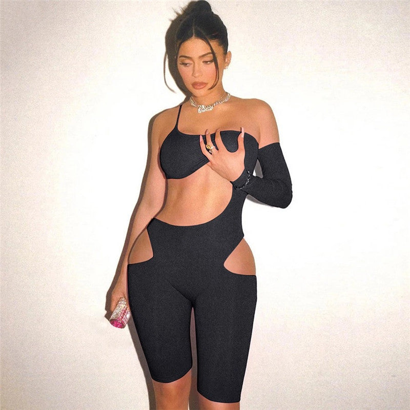 Women's Cross-tie Sexy Backless Slim-fit Jumpsuit