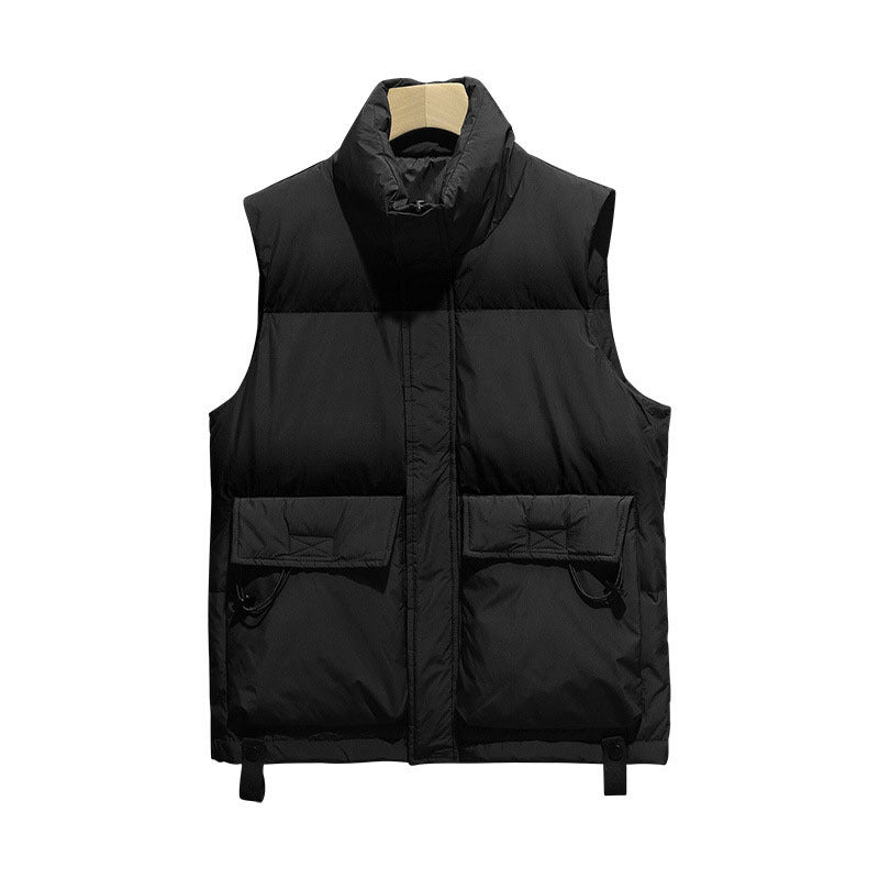 VIBEISH and Winter Trendy Casual Cotton-padded Jacket Slim Fit Thickened Keep Warm Outerwear Vest