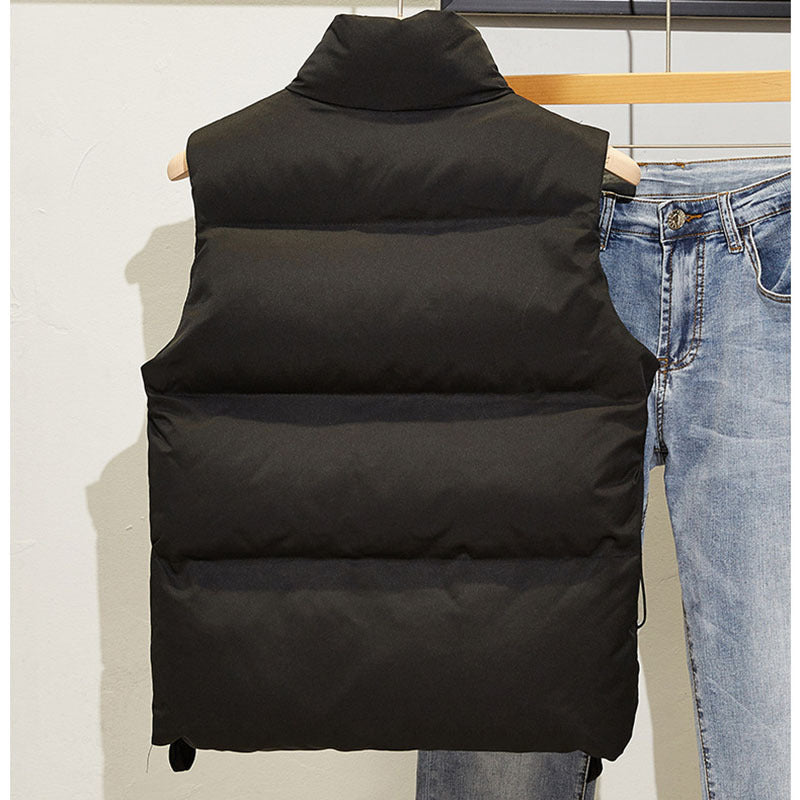 VIBEISH and Winter Trendy Casual Cotton-padded Jacket Slim Fit Thickened Keep Warm Outerwear Vest