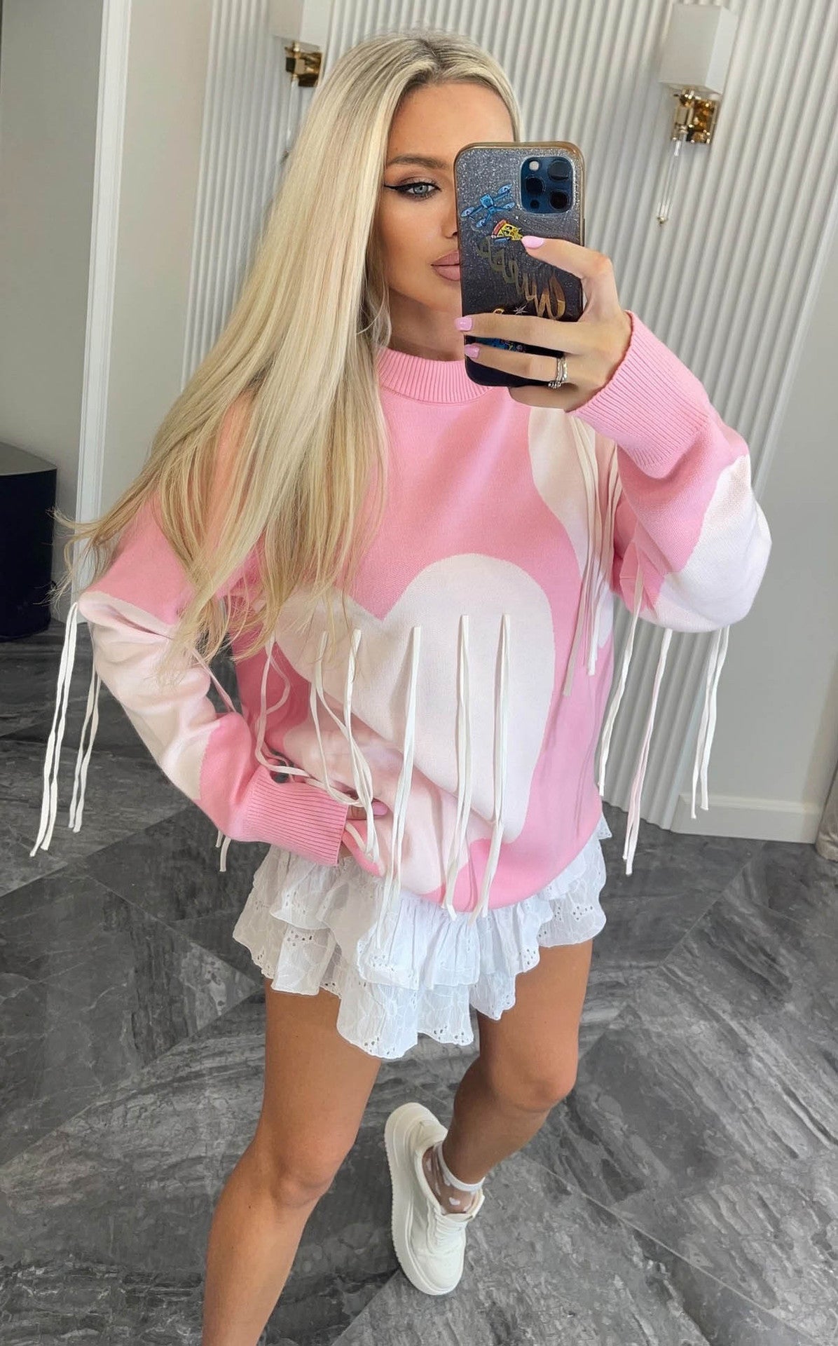 VIBEISH Women's Round Neck Fashion Pullover Top Sweater