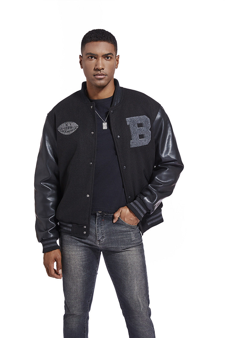 American Baseball Jacket Casual Embroidery Stitching
