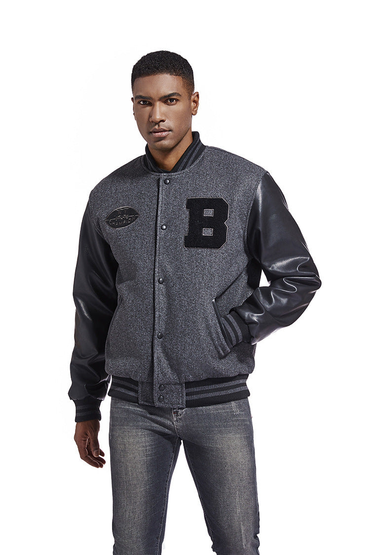 American Baseball Jacket Casual Embroidery Stitching