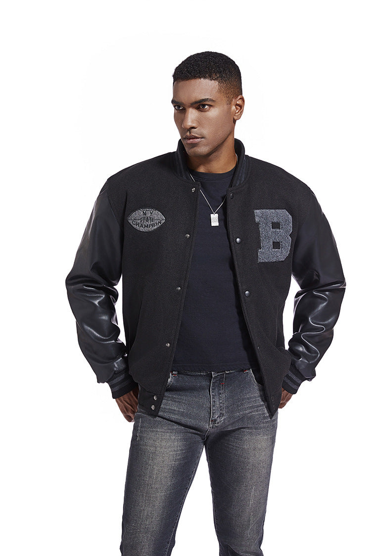 American Baseball Jacket Casual Embroidery Stitching